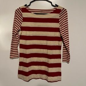 Ann Taylor Loft 3/4 sleeve boat neck tee XS